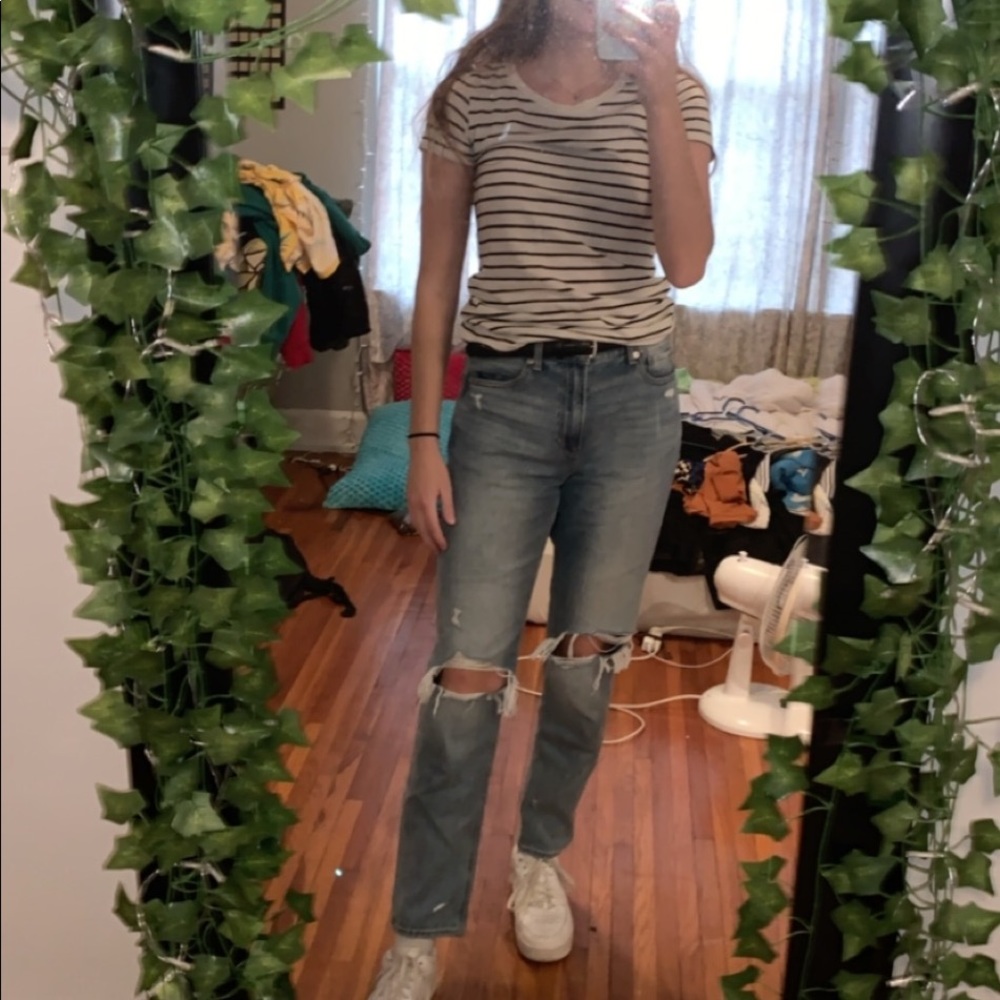 Black and white striped shirt